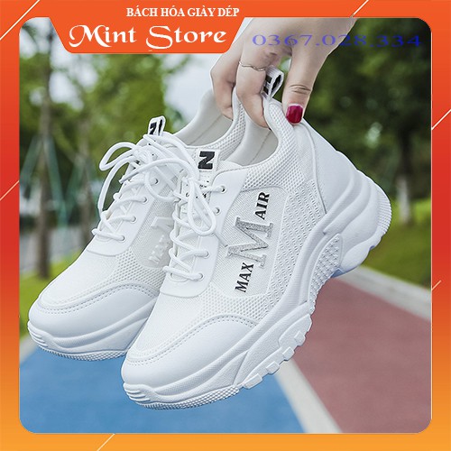 [Mã FASHIONT4WA2 giảm 10k đơn từ 50k] GIÀY ĐỘN ĐẾ NỮ  GIÀY THỂ THAO NỮ ĐỘN ĐẾ 5 CM TĂNG CHIỀU CAO M MAX CỰC ĐẸP G 50