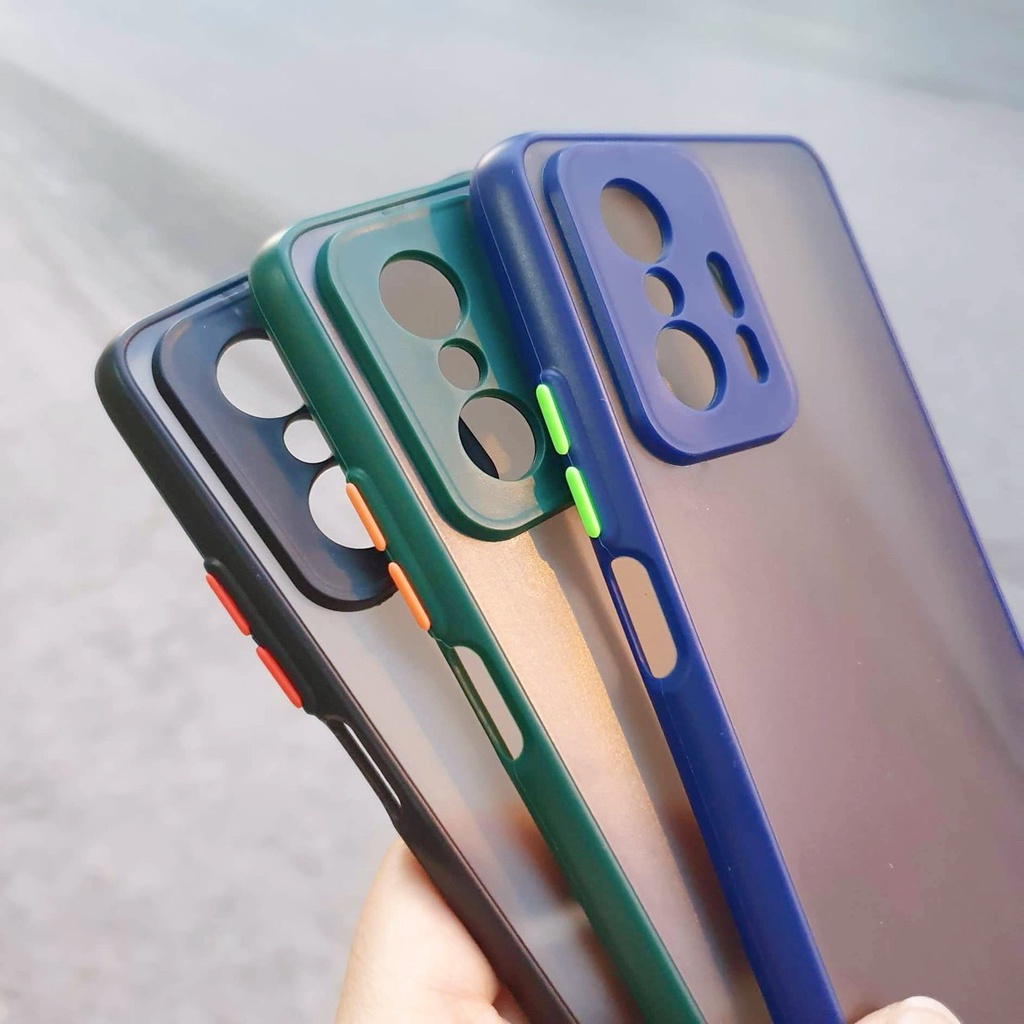Ốp lưng cao su non Xiaomi 11T - Xiaomi 11t pro lưng nhám viền màu