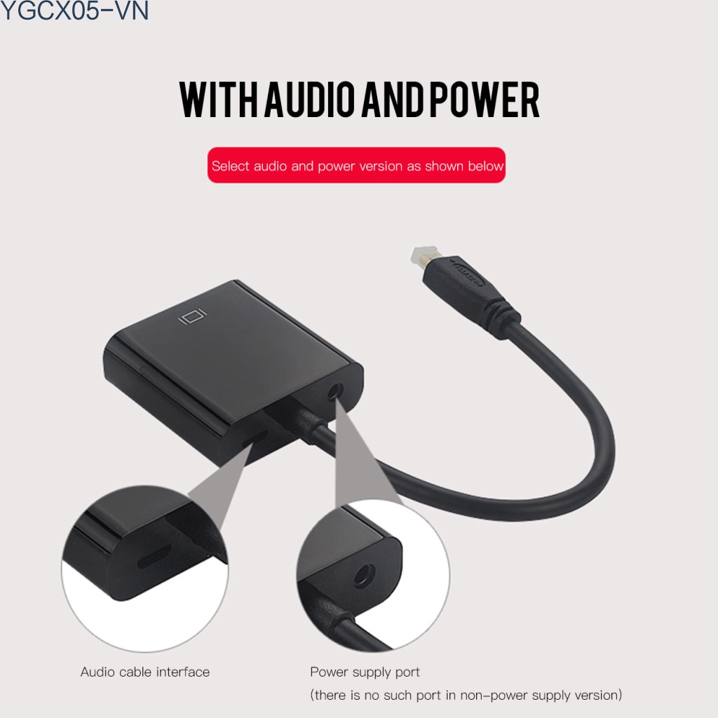 Cáp Chuyển Đổi Âm Thanh Từ Đầu Cắm Sang Ổ Cắm + Cổng Cắm Usb + Đầu Cắm Micro Hdmi Sang Vga Cho Điện Thoại / Raspberry Pi 4 | BigBuy360 - bigbuy360.vn