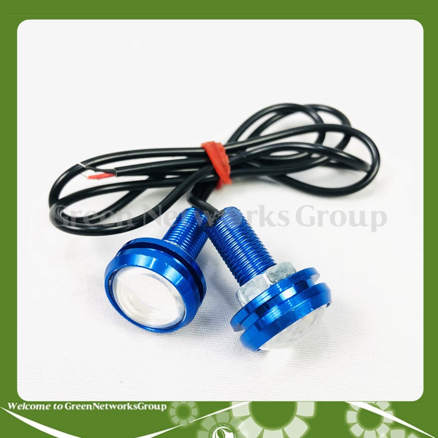 Đèn xi nhan nút áo màu xanh dương gắn cho nhiều dòng xe Greennetworks ( 1 cặp )