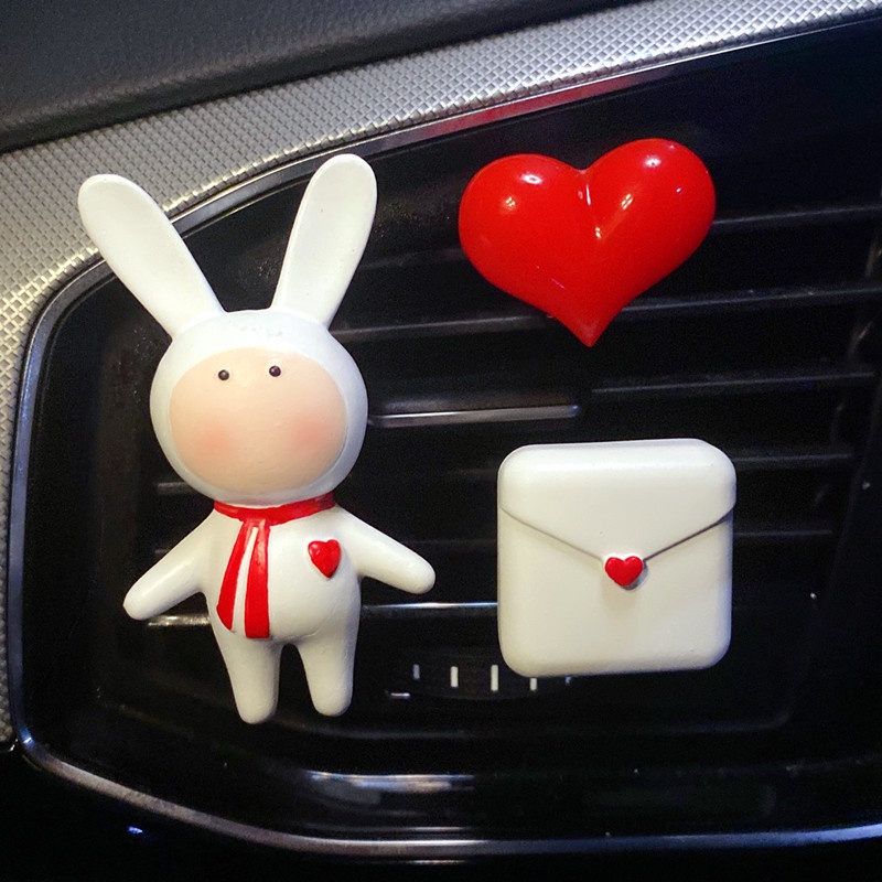 Kẹp Khuếch Tán Nước Hoa Gắn Điều Hòa Xe Hơi Hình Thỏ Dễ Thương