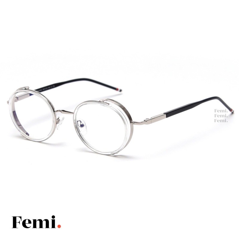 Gọng kính cận tròn nam nữ Femi Dax chính hãng mắt kính chống ánh sáng xanh