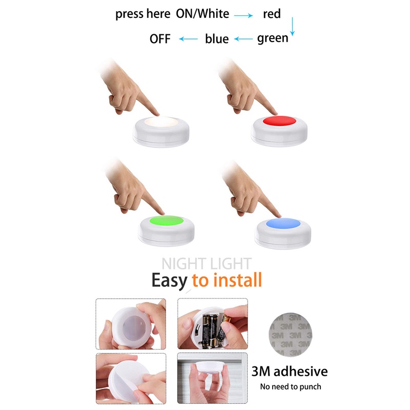 Đèn led LICER điều khiển từ xa pin 3AAA có thể thay đổi độ sáng gắn trên tủ cho lễ hội bữa tiệc ban đêm