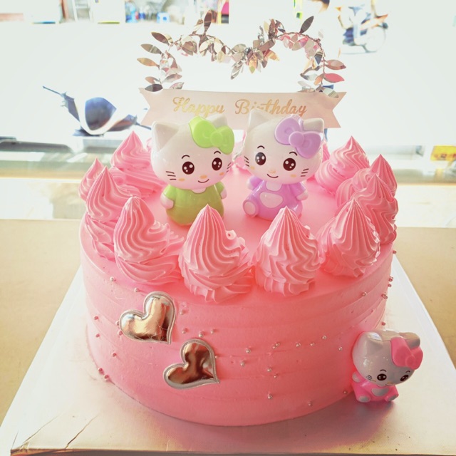 Bộ 4 con mèo Hellokitty dễ thương trang trí bánh kem