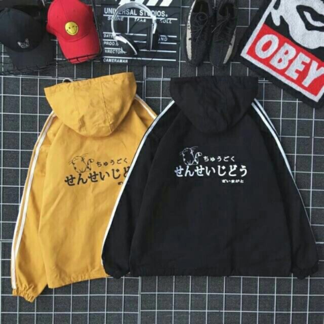 Áo khoác dù mèo sọc tay | BigBuy360 - bigbuy360.vn