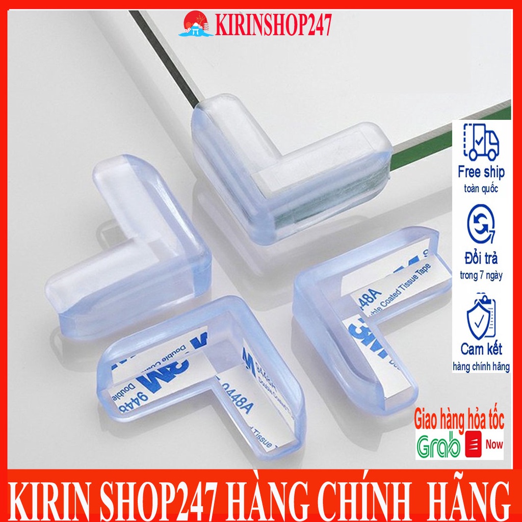 Set 4 bịt cạnh bàn silicon bảo vệ an toàn cho bé