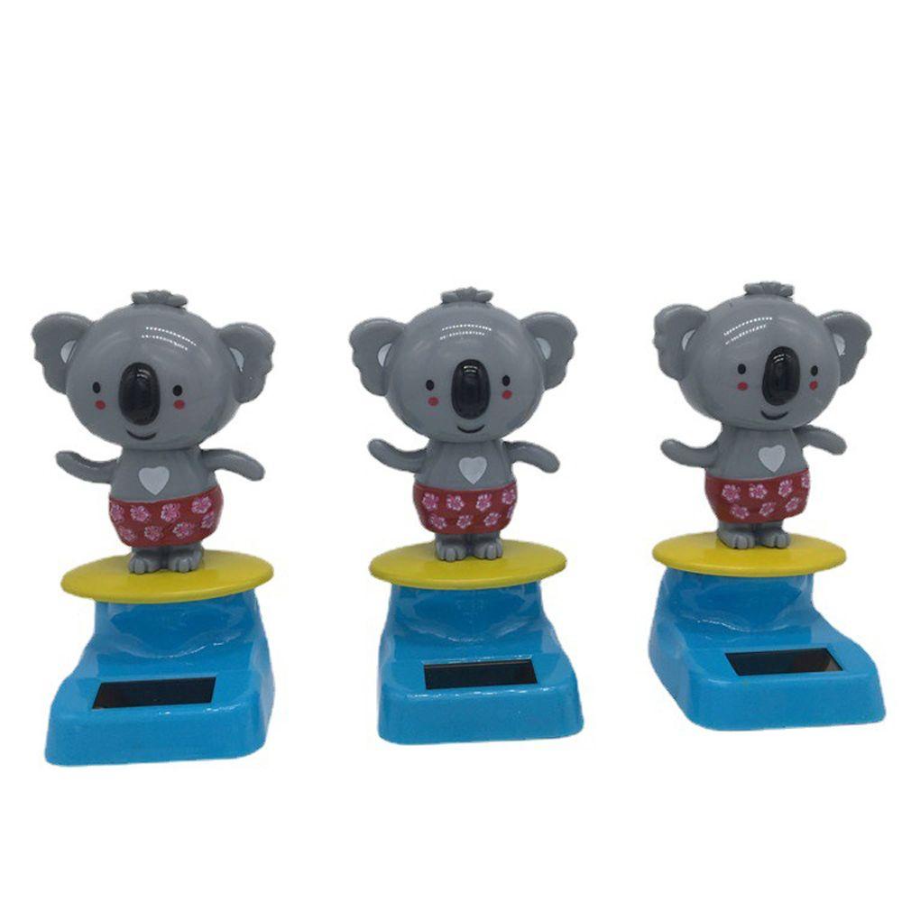 VANES1 Đồ Chơi Búp Bê Gấu Koala Nhảy Múa Lật Trang Trí Nội Thất Xe Hơi Dùng Năng Lượng Mặt Trời