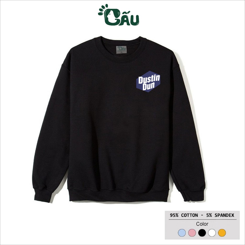 Áo sweater GẤU 194 vải thu đông co dãn, dày dặn mềm mịn form rộng phong cách Unisex - DUSTIN DUN