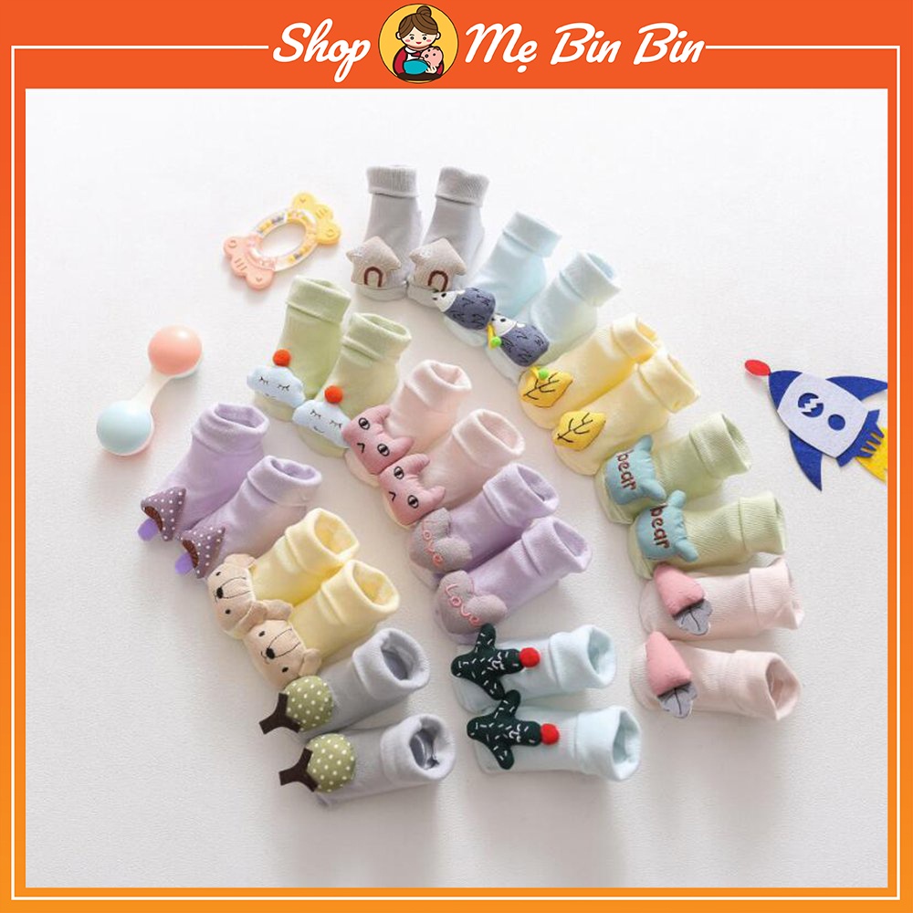 Tất chống trượt họa tiết 3D cho bé từ 0-3 tuổi (hàng xuất Nhật)