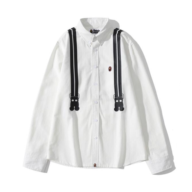 Áo sơ mi Bape tay dài in hình thời trang