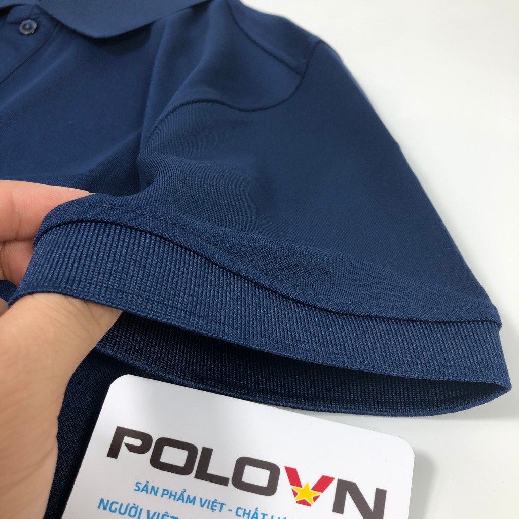 Áo thun Polo nam cổ bẻ Basic màu Xanh Navy , vải cá sấu - không xù lông, không ra màu, thấm hút mồ hôi, form regular fit