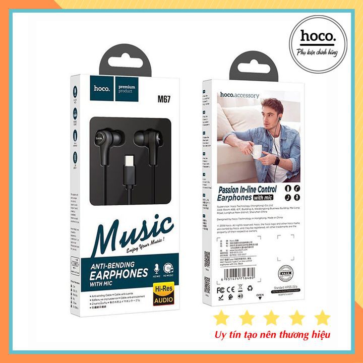 Tai Nghe Dây Type-C Hoco M67 Chính Hãng