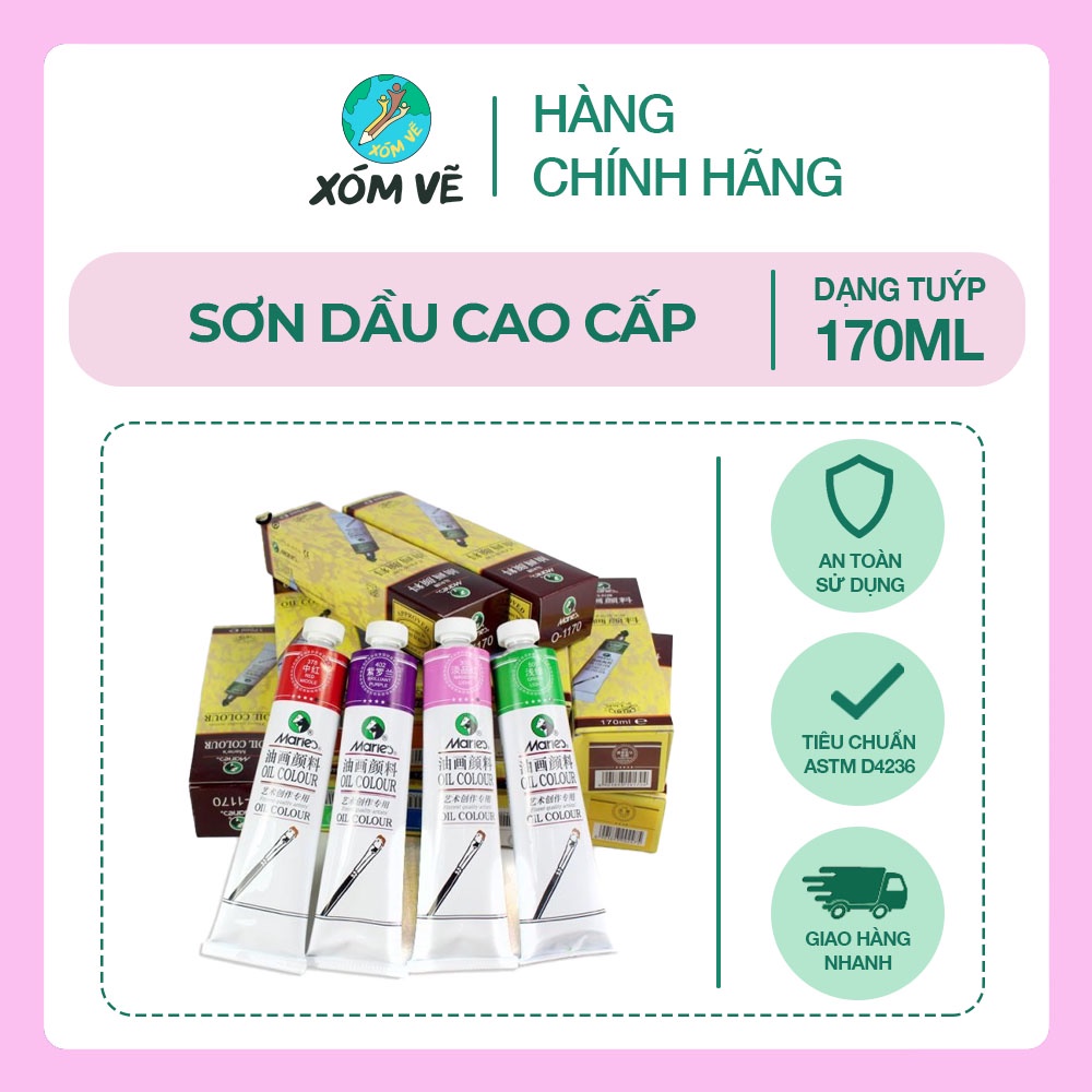 [XÓM VẼ] Màu sơn dầu, màu vẽ sơn dầu Maries tuýp 170ml