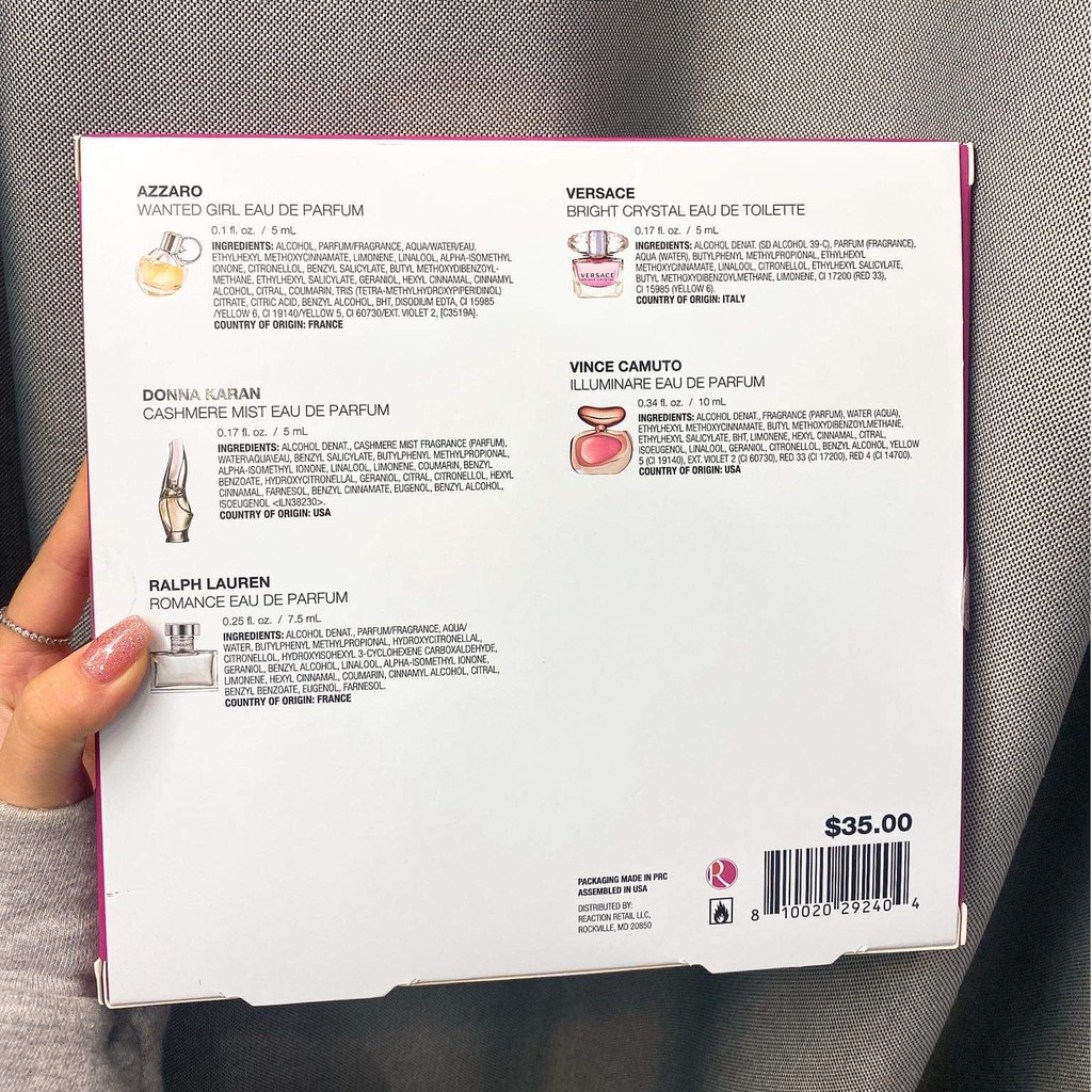 MACY'S - Bộ nước hoa mini Fragrance Sampler | Thế Giới Skin Care