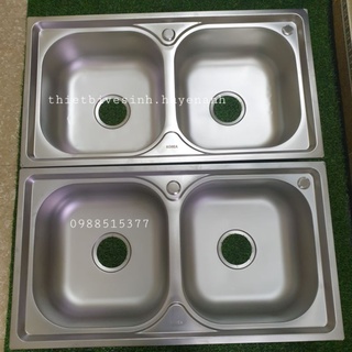[GIÁ XƯỞNG]chậu rửa bát 2 hố cân,chậu rửa bát kt 78x43 bao gồm xifong