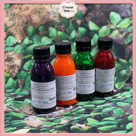 ✿✿✿HƯƠNG LIỆU THỰC PHẨM CÓ MÀU BICO ĐẬM ĐẶC CHAI NHỎ 100GR (Sữa/Lá Dứa/Dâu/Cam/Socola/Khoai Môn)✿✿✿