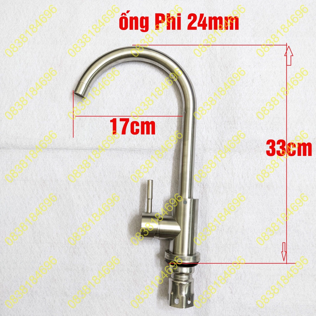 Vòi Rửa Chén Bát Nóng Lạnh Inox 304. Tặng Kèm cẶP Dây Cấp Nước inox