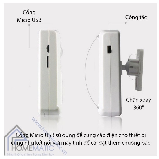 CHUÔNG BÁO KHÁCH PHÁT NHẠC HỖ TRỢ TIẾNG VIỆT MSPIR01