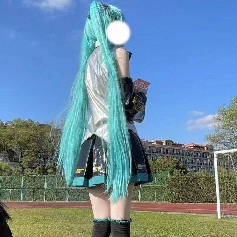 Hatsune Miku cos suit MIKU Hatsune official suit Hatsune Miku cos suit Hatsune cosplay costume suit + wig + earphones
