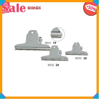 Kẹp Inox - Kẹp Tài Liệu  Guangbo 51mm/64mm/76mm/145mm (vỉ 2 - 6 chiếc)