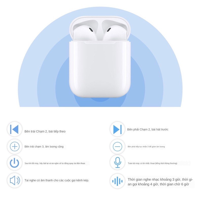 [RẼ VÔ ĐỊCH] Tai nghe i12 Bluetooth Android và Iphone chất lượng có vỏ ốp tai nghe airpods pro BFU STORE