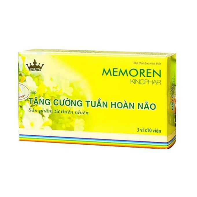 MEMOREN Kingphar -( Hộp 30 viên )- Tăng Cường Tuần Hoàn Não,Hoạt Huyết Dưỡng Não