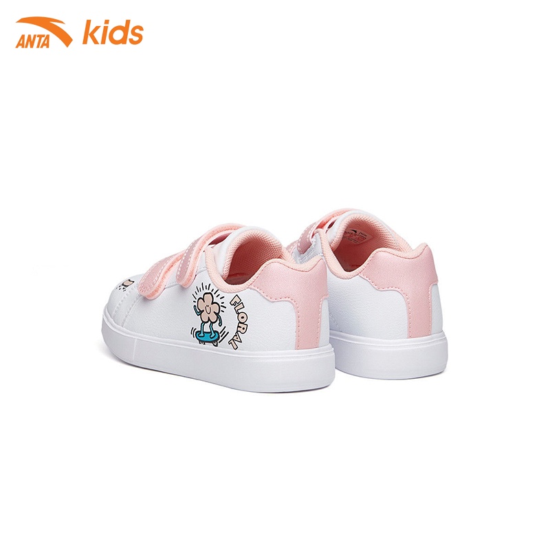 Giày đế bằng bé gái thương hiệu Anta Kids W332139932-2 họa tiết Floral