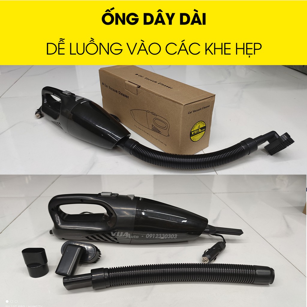 Máy hút bụi ô tô cầm tay VuaAuto cắm tẩu 12v, công suất 120w hút bụi nhanh mạnh tiện lợi, giúp xe ô tô luôn sạch sẽ