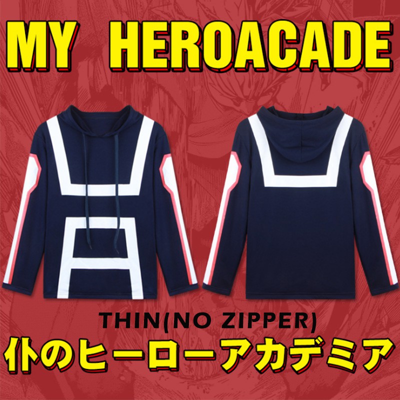 Áo khoác hoodie tay dài phối khoá kéo cho nam và nữ My Hero Academia | BigBuy360 - bigbuy360.vn