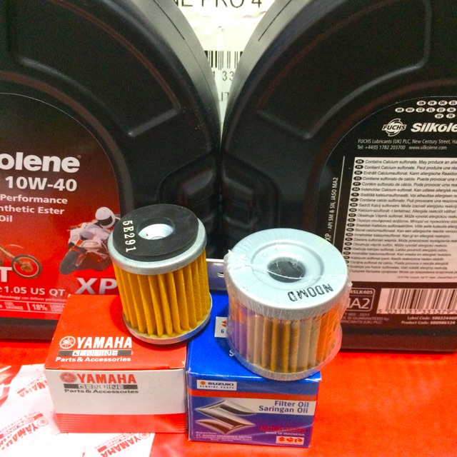 Combo Nhớt Fuchs Silkolene Pro 4 10W-40 XP + Lọc Nhớt Suzuki Yamaha