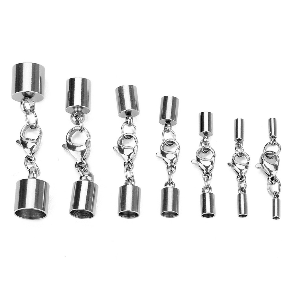 Bộ 5 Cái Khóa Treo Bằng Thép Không Gỉ Và Khóa Tôm Hùm Cho Vòng Tay Da