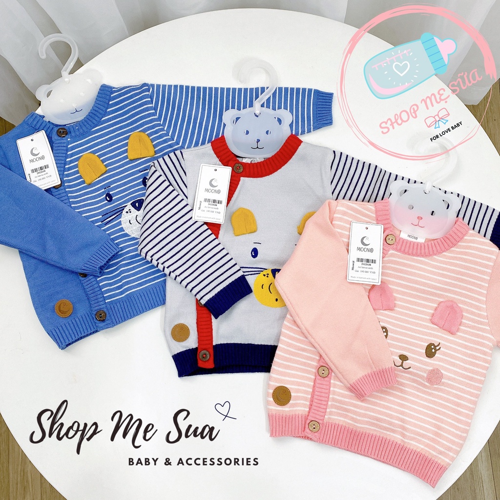 Moon Áo len lông cừu dày dặn cho bé trai và gái sơ sinh đến 3 tuổi