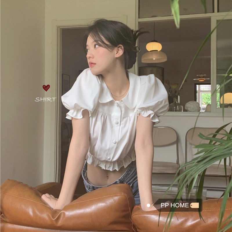 Áo Kiểu Tay Phồng Cổ Búp Bê Xinh Xắn Thời Trang