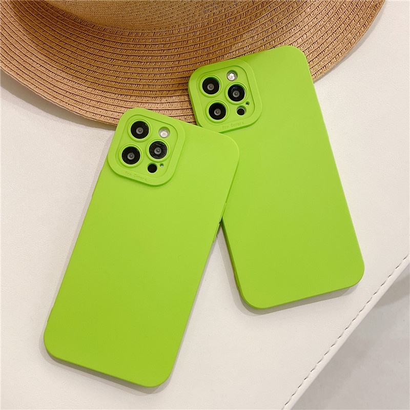 Ốp Điện Thoại Tpu Dạ Quang Màu Xanh Lá Cây Hình Đôi Mắt Thiên Thần Thân Thiện Với Da Cho iPhone 13 12 11 promax X XR XS MAX 7