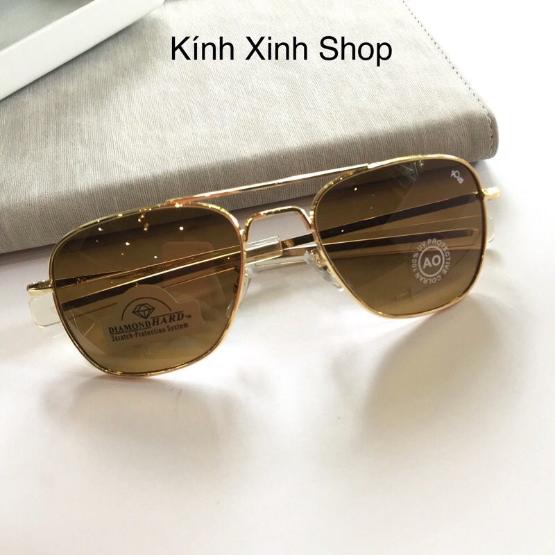 Kính râm, Kính mát Nam Cơn Ao Fullbox Phụ Kiện Tròng Thuỷ Tinh Cao Cấp