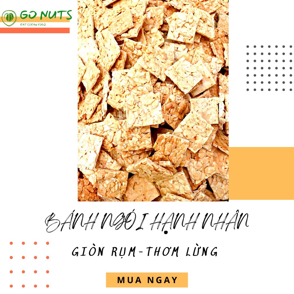 Bánh ngói hạnh nhân GONUTS không đường Bánh ăn kiêng hỗ trợ giảm cân Bánh hạt dinh dưỡng ngũ cốc bánh healthy thực dưỡng