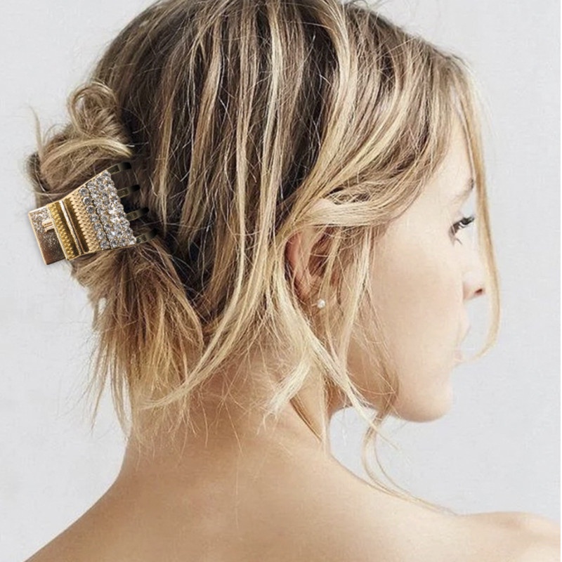 Kẹp Tóc Haimeikang Kim Loại Đính Đá Lấp Lánh Thời Trang Hàn Quốc