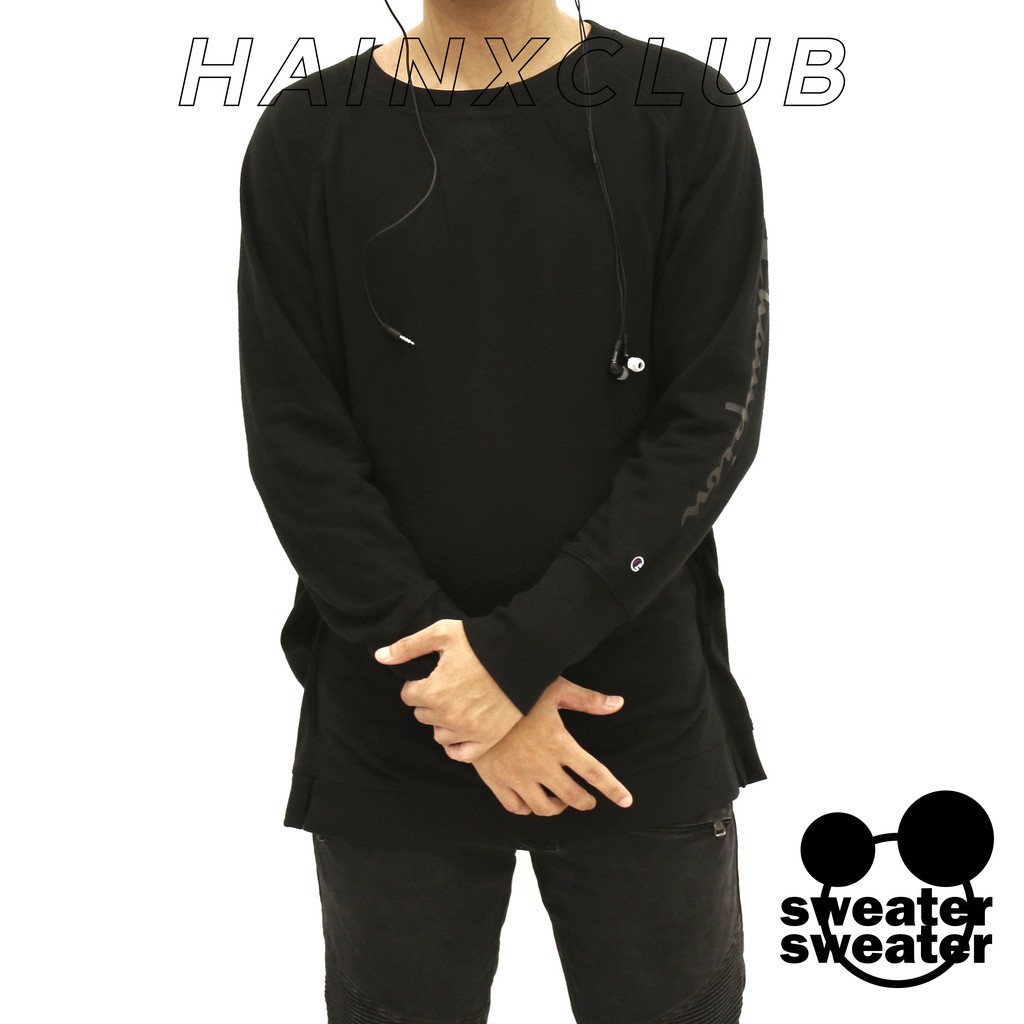 Áo Raglan Sweatshirt Champion Logo ⚡️FREE SIZE ⚡️Nỉ Champ chất liệu da cá chính hãng | BigBuy360 - bigbuy360.vn