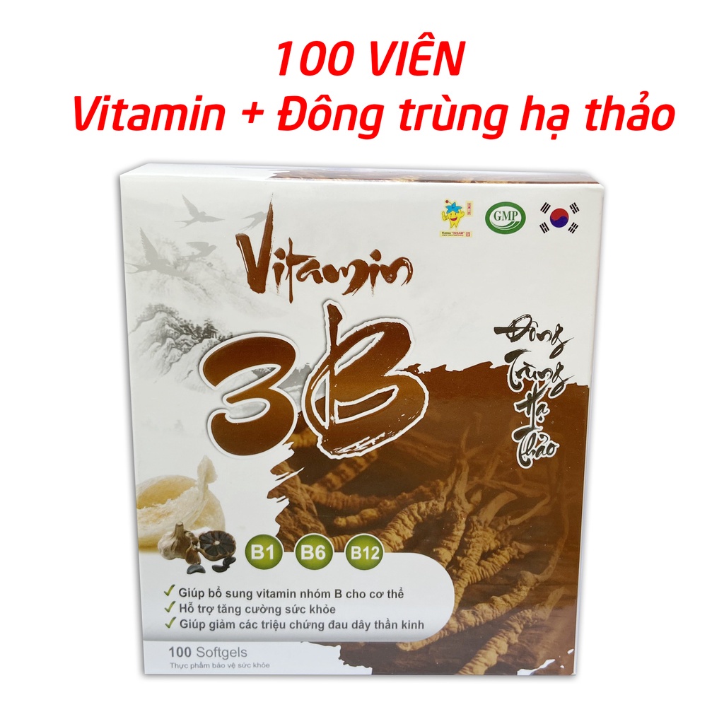 Vitamin B tổng hợp, đông trùng hạ thảo tăng sức khỏe, giảm đau dây thần kinh - 100 viên ]