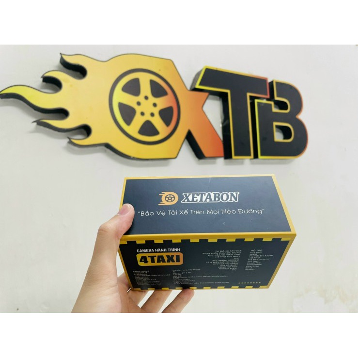 Camera hành trình ô tô 4TAXI ống kính kép 3&quot; ghi hình DVR 1080P hồng ngoại ban đêm siêu sáng Bảo hành 12 tháng