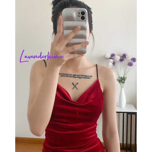 Đầm Nhung Có Mút Ngực  Nhung