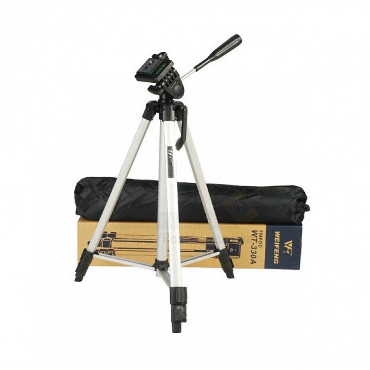 Chân Tripod Weifeng WT-330A, Giá Đỡ Cho Máy Ảnh DSLR- Tặng Kèm Giá Đỡ Điện Thoại