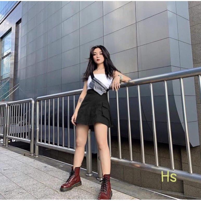 Chân váy kaki lệch túi hộp HS5 ATSHOP CHUYÊN SỈ LẺ THỜI TRANG