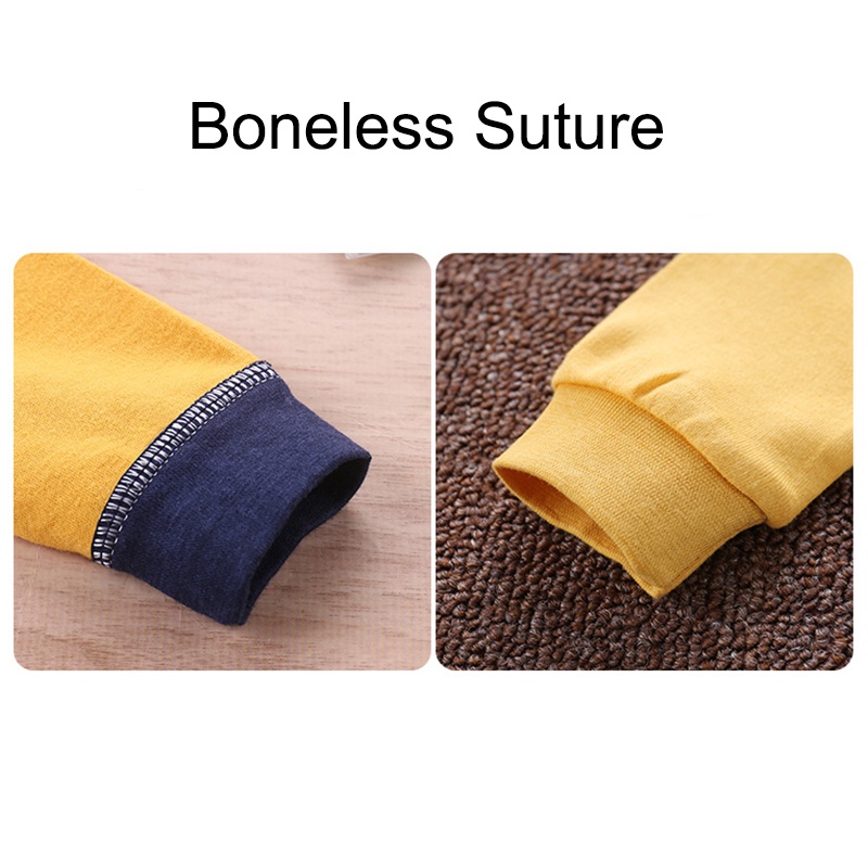 Bộ đồ ngủ tay dài 100% cotton in họa tiết hoạt hình thời trang mùa đông cho bé