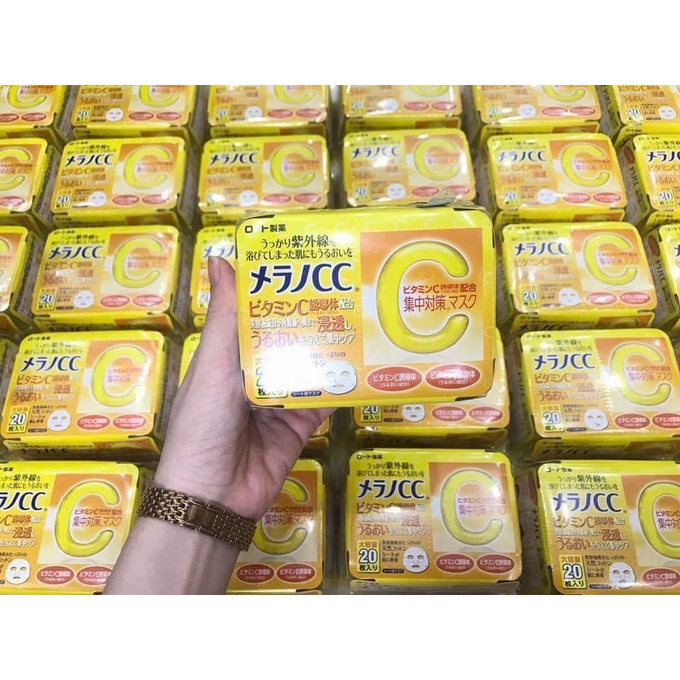 Mặt nạ dưỡng trắng ,ngừa thâm Melano CC 20 miếng