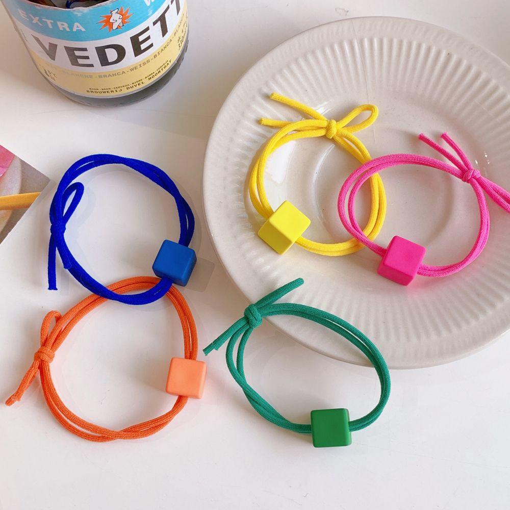 USNOW Dây Buộc Tóc Acrylic Màu Sắc Ngọt Ngào Xinh Xắn Cho Nữ