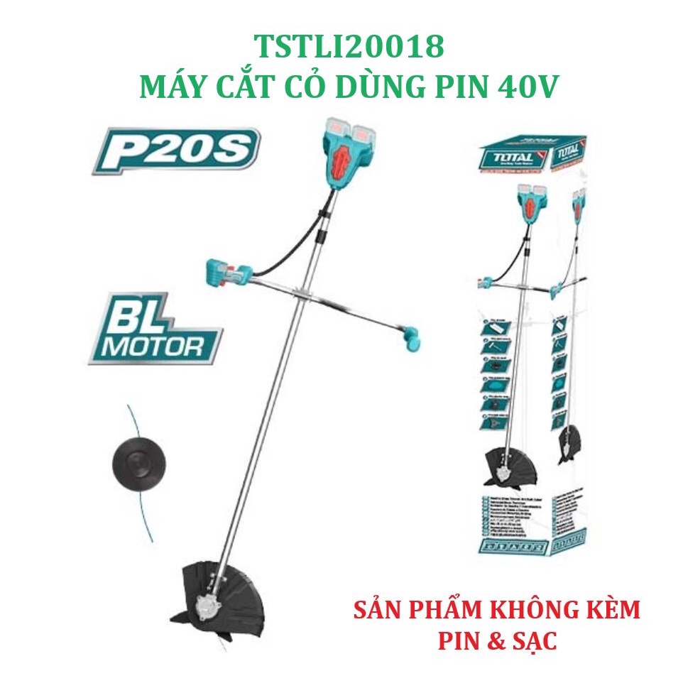 Máy cắt cỏ  dùng pin 40V  (Không gồm  pin và sạc) totalo TSTLI20018