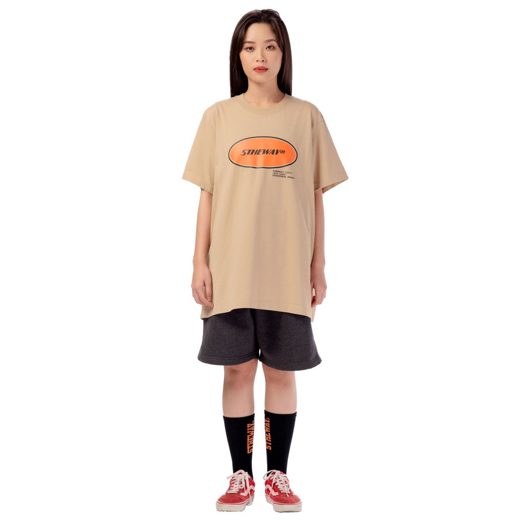 Áo thun tay ngắn 5THEWAY /oval/ SQUARE TEE in WARMSAND