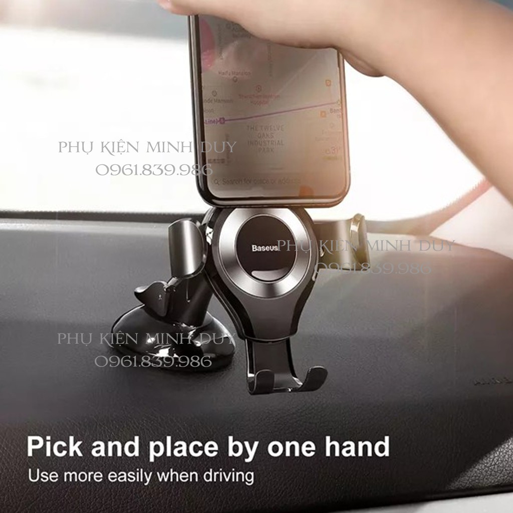 Đế giữ điện thoại dùng trên ô tô Baseus Osculum Type Gravity Car Mount (hút chân không, gắn táp lô xe)