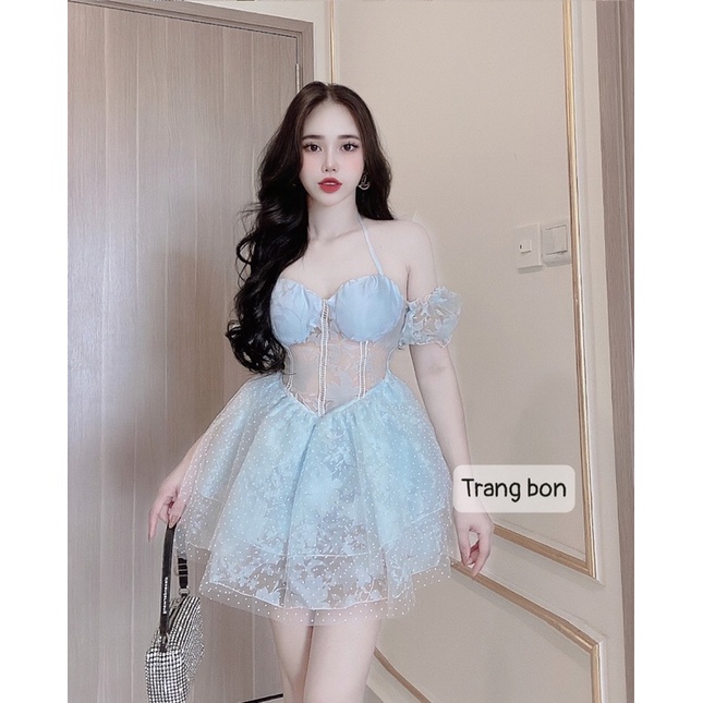 Váy ren cup ngực công chúa